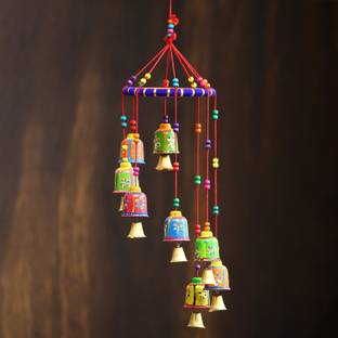 eCraftIndia Handcrafted Decorative Wall/Door/Window Hanging Bells Decorative Showpiece  -  49 cm