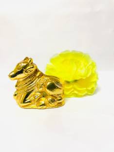 DARIDRA BHANJAN metal nandi,,nandi maharaj,nandi statue Decorative Showpiece  -  4.5 cm