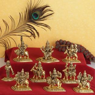 utsavicraft Exquisite Majestic Nine Forms of maa Durga Nav Durga Idols Decorative Showpiece  -  10 cm