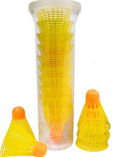 Vortex AFK SPORTS , Plastic Yellow Shuttlecock ( Fast 79 , Pack of 10 ) Plastic Shuttle  - Yellow