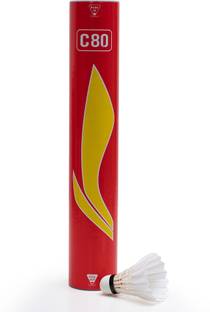 LI-NING C80 Feather Shuttlecock Feather Shuttle  - White