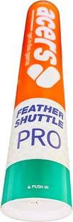 acers PRO GOOSE FEATHER BADMINTON SHUTTLECOCK Feather Shuttle  - White