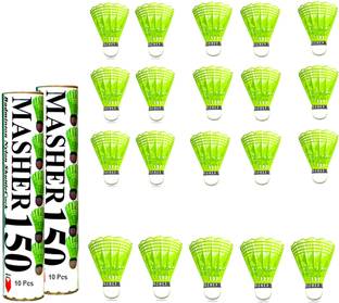 RRTraders Masher 150 plastic shuttlecock (pack of 20) Plastic Shuttle  - Green