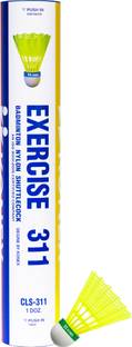 Konex PACK OF 12 NYLON SHUTTLECOCK CLS-311 Nylon Shuttle  - Yellow