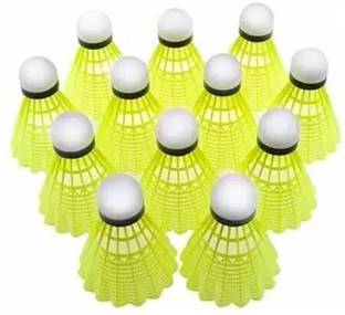 RAAYA Nylon Shuttle Cock, Pack of 10 Nylon Shuttle  - Green