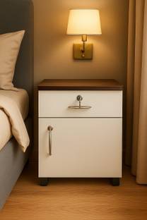 Flipkart Perfect Homes Modish Wooden Bedside Table Durable Nightstand with Storage for Bedroom Engineered Wood Bedside Table