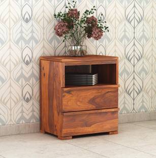 Shubhankar Art Solid Wood Side Table | Bedside Table with Drawer & Shelf Solid Wood Bedside Table
