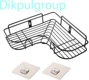 DIKPULGROUP Stainless Steel Wall Mounted Bathroom Corner Shelf Steel Corner Table