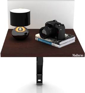 Madhuran Minielara Wall Mount End Table Engineered Wood 40 Cm X 40 Cm Wenge Engineered Wood Bedside Table