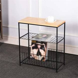 Indian Decor 45342 Multilayer Wooden Side Table for Small Apartments Living Room Metal Side Table