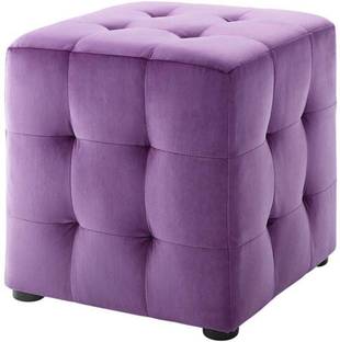 Smarts collection Stool with Fabric Cover and Cube Seat with High-Quality Padding Engineered Wood Side Table