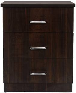 RSPOL 3 DRAWER SIDE TABLE Engineered Wood Bedside Table