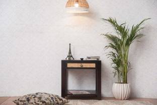 Furnishilp Solid Mango Wood Bedside Table for Bedroom Solid Wood Side Table