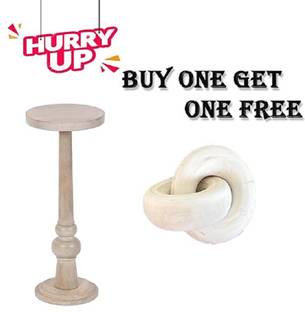 OnlineCraft Pedestal Design Stool for Bed Side Sofa Side Drink Table Nightstand Engineered Wood Side Table