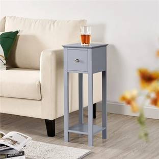 UNITEK FURNITURE Astapor Bedside Table With Drawer Storage End Tables Night Stand Solid Wood Bedside Table