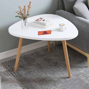 MTANK Nesting Triangle Coffee Table Nightstand For Home Office Living Room White Table Engineered Wood Side Table