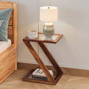 Wakefit Dia Sheesham Solid Wood Side Table