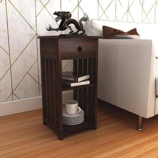 SAVITRIDECOR Solid Sheesham Wood Bedside Table with drawer & shelves | End table Wooden Solid Wood Bedside Table