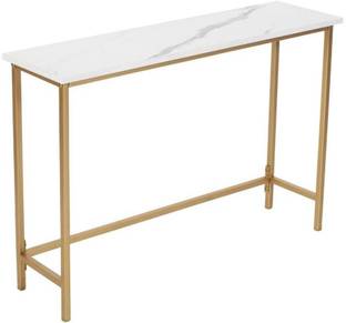 PRITI Console Sofa Table, Industrial Hallway Tables for Entryway, Living Room Bedroom Stone Console Table