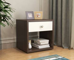 Flipkart Perfect Homes Engineered Wood Side Table With Storage For Bed Room, Hotel Room, Cafe. Engineered Wood Bedside Table
