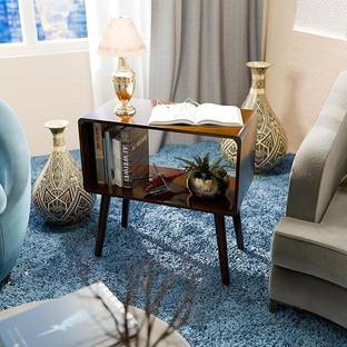 etiquette art Wooden Book Rack/Night Stand/Bedside Table/Magazine Stand/End Table Engineered Wood Side Table