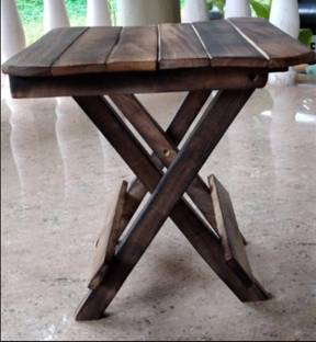 LVMart S-Shape End Table in Mango Wood Engineered Wood Side Table