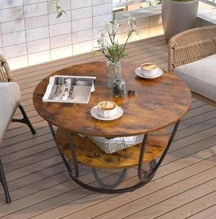 Unique Arts Shoppee Unique Arts Gleaming Iron Haven: A Stylish Metal Center Table for Modern Spaces Engineered Wood Coffee Table