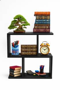 SearchForMerch Bedside Table | Stylish Side Table | Wooden S Shape Table for Living Room Engineered Wood Side Table