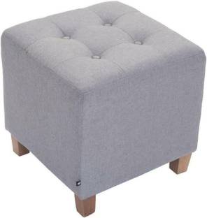 Smarts collection Stool with Fabric Cover and Cube Seat with High-Quality Padding Engineered Wood Side Table