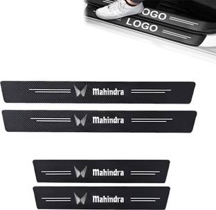 brainle 4PCS Protective Carbon Fiber Car Door Sill Steps Covers Scratch Pad (MAHIN-DRAA) Door Sill Plate