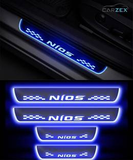 CARZEX Premium & Waterproof High Quality With Mirror Finish Car Door Foot Step LED Sill Plate for .(Set of 4 Pcs) Door Sill Plate