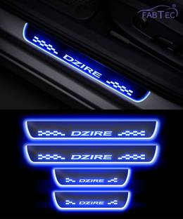 FABTEC Mirror Finish Car Door Foot Step LED Sill Plate for dzire (Set of 4, Blue) Door Sill Plate