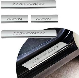 NATIONAL AUTO GLANZA Sill Plate/Door Foot Step in Stainless Steel. (Set of 4 Pcs) Door Sill Plate
