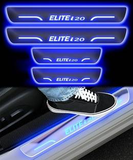 CARZEX Heavy Material & Waterproof with Mirror Finish Car Door Foot Step LED Sill Plate for Elite i20. Door Sill Plate