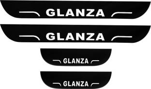 COLOURLINE Glanza Black Edition Door Sill Plate with Blue LED – Enhance Car Exterior Door Sill Plate
