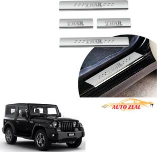 AutoZeal Stainless Steel Door Sill Plates/Foot Steps Scuff Plates for Thar All Door Sill Plate