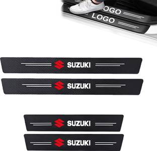 brainle 4PCS Protective Carbon Fiber Car Door Sill Steps Covers Scratch Pad (4-SUZU-KII) Door Sill Plate