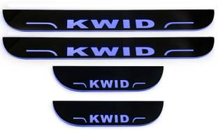 COLOURLINE Kwid Black Edition Door Sill Plate with Blue LED – Enhance Car Exterior Door Sill Plate