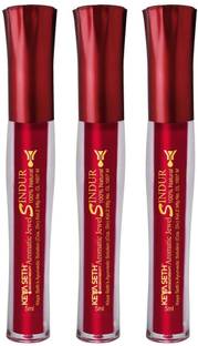 KEYA SETH AROMATHERAPY Aromatic 100% Natural Liquid Sindoor Maroon With Sponge-Tip- Applicator- Long Lasting Chemical Free & Waterproof With Floral Pigment (Pack Of 3) सिंदूर