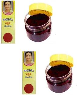 NAACHAAS Sri Meenakshi Amman Thazhampoo Kumkum with Liquid Sindhoor Maroon Pack of 2 each