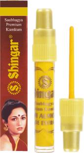 SHINGAR Saubhagya Liquid Kumkum Non Allergic & Non Staining With Almond - Pack of 12