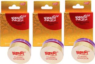 KHUKUMONI Classic Sindoor Organic Powder (Pack Of 3)