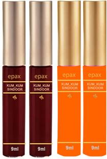 Epax 100% Natural Herbal Matte Liquid sindoor pack of 2+2 sindoor