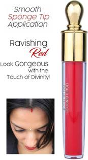LILLYAMOR 100% Natural Liquid Sindoor Red with Sponge-Tip- Applicator- Long lasting Chemical free & Waterproof with Floral Pigment LIQUID