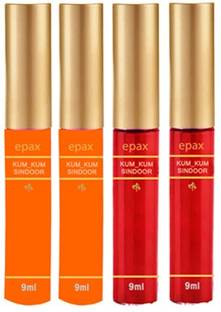 Epax 100% Natural Herbal Matte Liquid sindoor pack of 2+2 sindoor