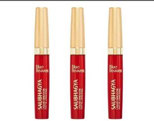 BLUE HEAVEN SAUBHAGYA LIQUID SINDOOR MATTE FINISH 8 ML(RED) PACK OF 3 SINDOOR
