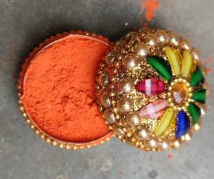 JANOST 100 % Natural Orange Natural Powder Sindoor with Herbs Extracts POWDER