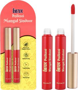 Eyetex Pallavi Mangal Sindoor-Skin-Friendly,Matte,Quick-Dry,Water-Resistant,LongLasting (Pack of 2)