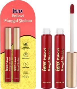 Eyetex Pallavi Mangal Sindoor-Skin-Friendly,Matte,Quick-Dry,Water-Resistant,LongLasting (Pack of 2)
