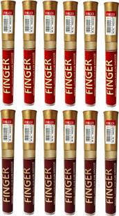 Finger Liquid Sindoor Combo of 6 Red and 6 Maroon - 7 ml each Sindoor
